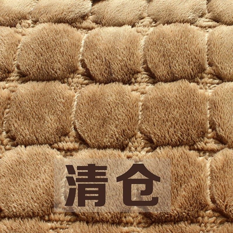 法兰绒毛绒沙发垫布艺全盖防滑沙发巾布艺全棉冬季实木四季通用秋