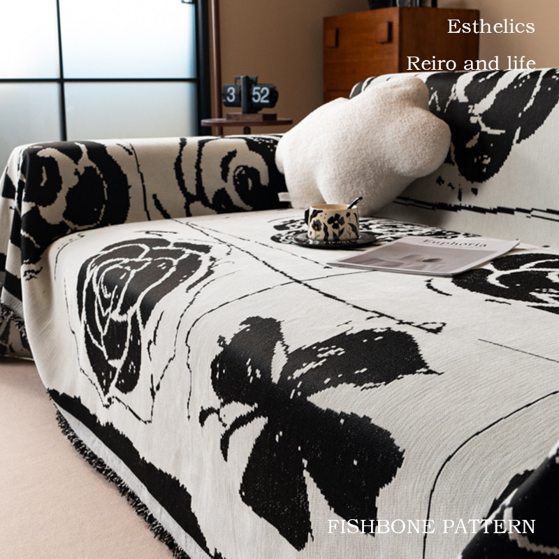 雪尼尔沙发巾中古风一片式整张全盖沙发盖布四季通用沙发套罩垫子,居家布艺,沙发套,淘宝优惠券,粉丝福利购,淘宝优惠卷