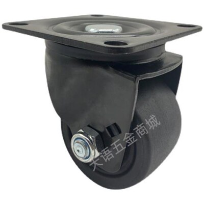 2.5寸重型万向尼龙脚轮CSHN65-N低重心巨无霸工业78X78孔替代滚轮