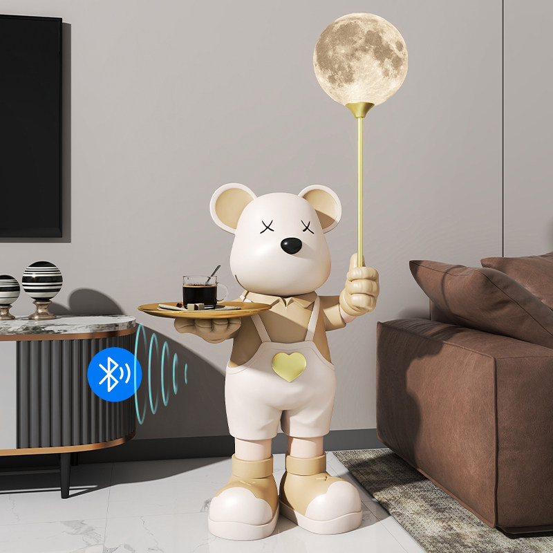 暴力熊客厅大型落地摆件沙发旁电视柜托盘家居装饰灯乔迁新居礼品,家居饰品,装饰摆件,淘宝优惠券,粉丝福利购,淘宝优惠卷