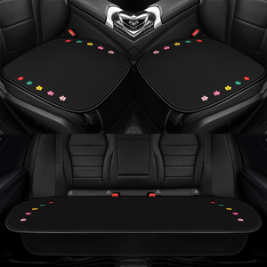 新款泫雅花汽车坐垫单片夏季凉垫无靠背三件套四季通用后排车座垫