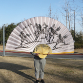 超大扇子客厅卧室挂墙装 饰大折扇礼品婚庆舞蹈表演拍摄道具扇古风