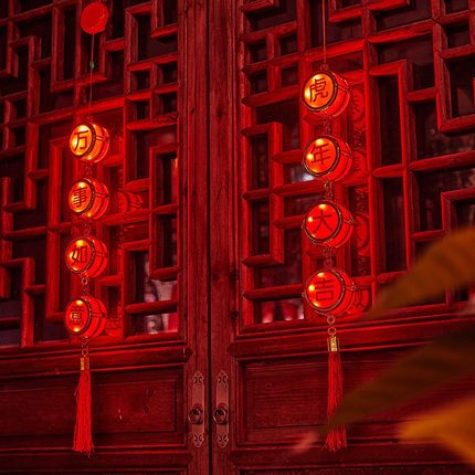 虎年对联led彩灯闪灯串灯满天星2022春节过年新年装饰品布置家用