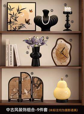 中古风玄关装饰装摆件钥匙进收纳门口法式复古鞋柜软放BJZH1820新