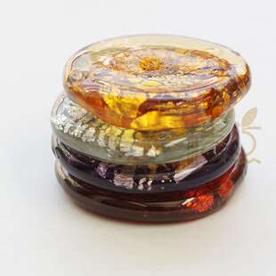 捷克手工制作琉璃珠异形珠金箔银箔隔片老珠散珠隔珠