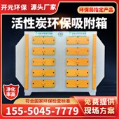 活性炭环保箱工业废气二级处理设备干式 漆雾吸附箱pp一体机过滤箱