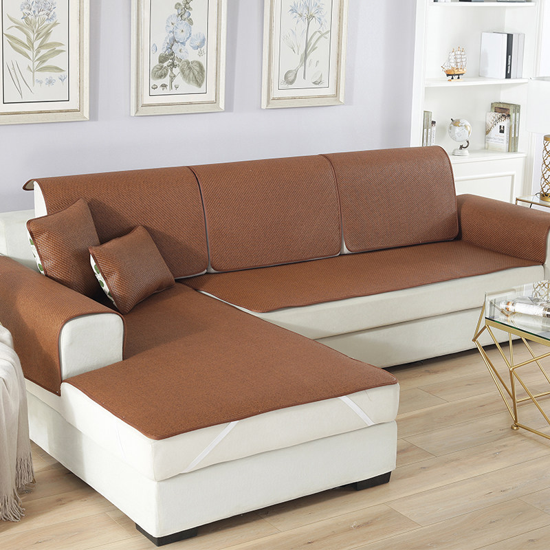 夏季沙发垫防滑冰丝藤席客厅席子凉垫四季通用布艺凉席靠背巾枕套,居家布艺,沙发垫,淘宝优惠券,粉丝福利购,淘宝优惠卷