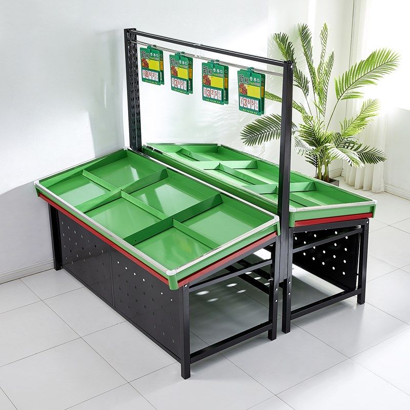 超市水果蔬菜展示架 生鲜超市果蔬货架 中岛堆头双层蔬菜架子果蔬,商业/办公家具,水果架,淘宝优惠券,粉丝福利购,淘宝优惠卷