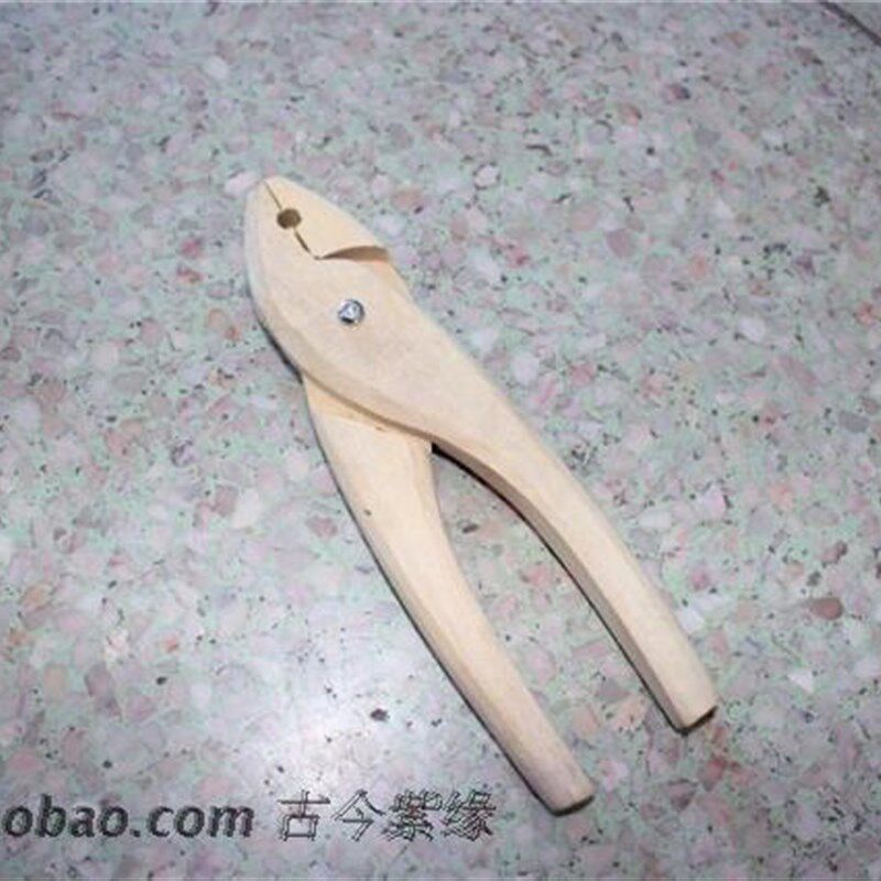 宜兴紫砂壶做壶用紫砂工具茶壶整壶口用木钳子手工制作茶壶工具