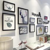 北欧简约客装 背饰片墙走廊玄关相框挂CZN墙组照合沙发厅相框墙景