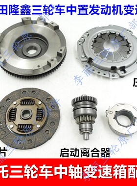 隆鑫三轮车中置发动机变速箱离合片压盘分离轴承飞轮TR260