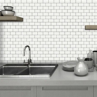 Water Resistant For Kitchen Background Wall Easy to Clean 3D