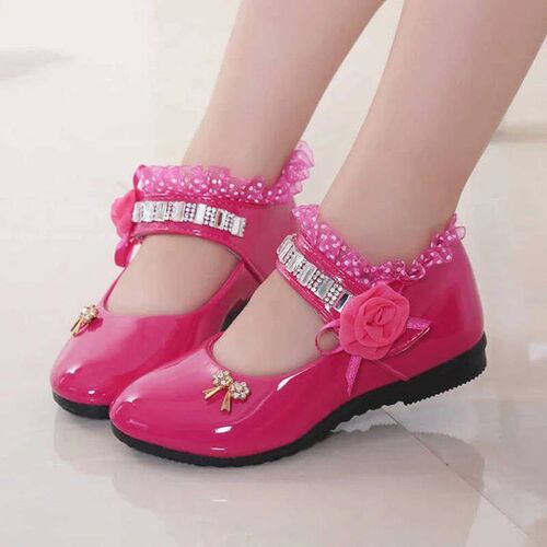 Girls leather shoes princess shoes 2024 new childrens sing
