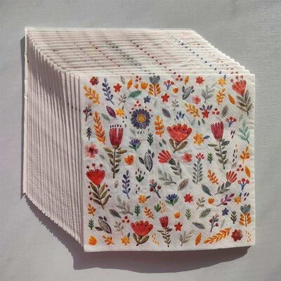 Spring Summer Wildflower Paper Napkins Decoupage小野花餐巾纸