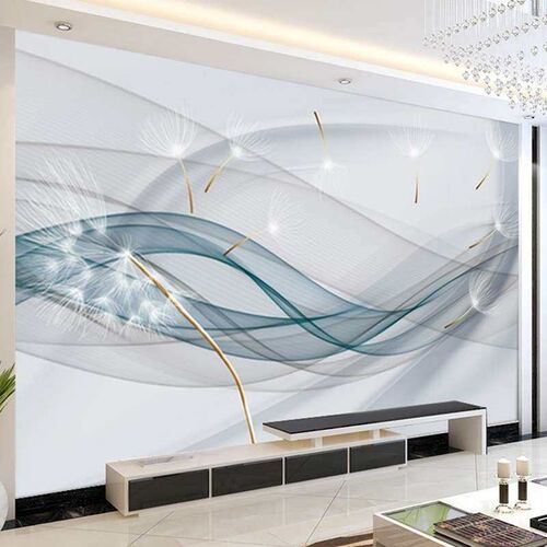 Custom 3D Photo Wallpaper Fashion Lines Dandelion TV Backgr