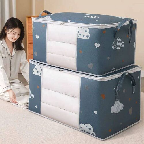 Large Capacity Clothes Storage Bag Organizer With Reinforced