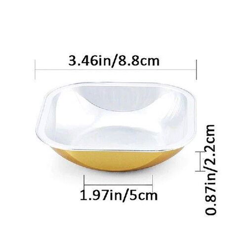 5Pcs 90ML Aluminum Foil Pudding Cup With Lids Disposable