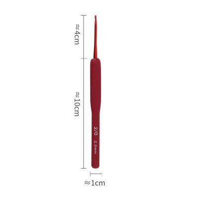 2mm-6mm Crochet Hooks Knitting Needle Silicone Handle Alumin
