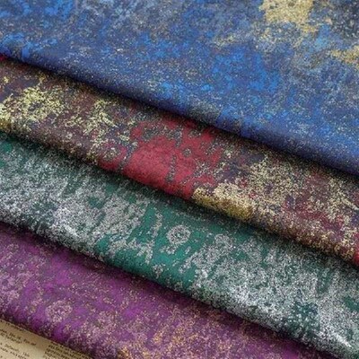 170cm Wide Gilt Brocade Satin Abstract Retro Ink Jacquard