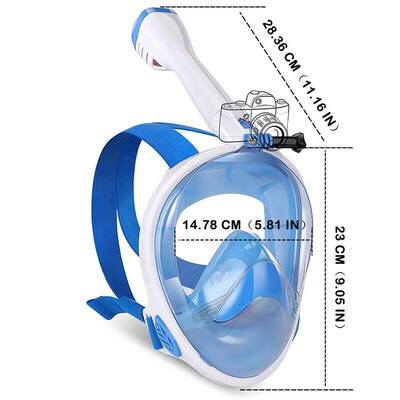 Underwater Snorkeling Full Face Adult Swimming Mask Kit with