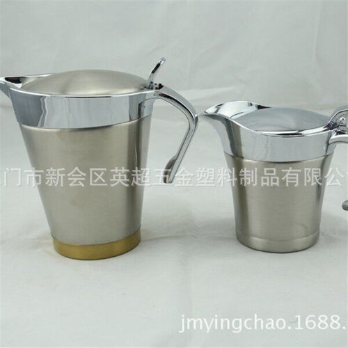 Stainless Steel Jam Pot Double Layer Juice Dispenser Steak J