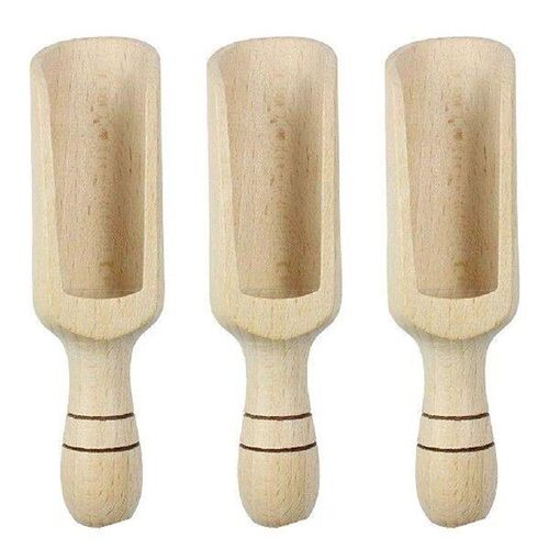 3pcs Mini Wooden Scoop Solid Wood Milk Powder Tea Spices