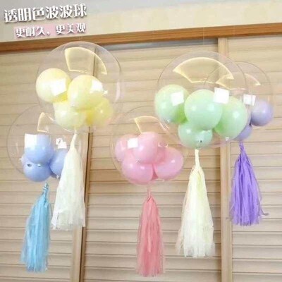 10pcs 10 Inch No Wrinkle Bobo Transparent Clear Balloons Mar