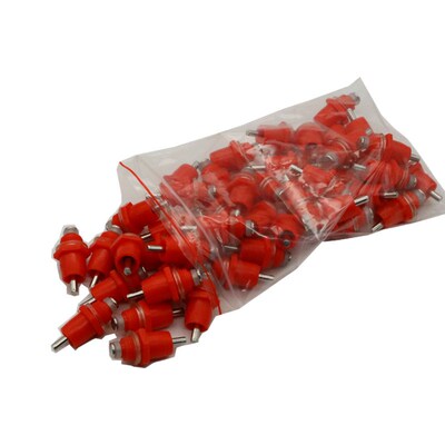 10Pcs Poultry Chicken Nipple Drinker Drinking Fountain Red S