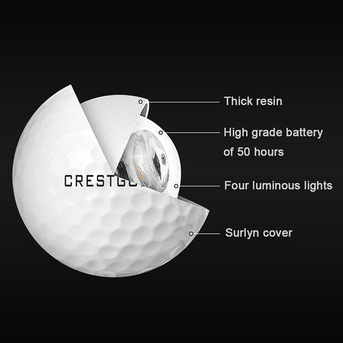 6Pcs Glow In The Dark Light Up Luminous LED Golf Balls For N