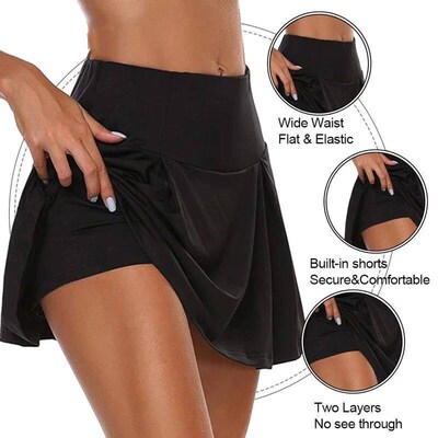 Summer Women Sprints Tennis Dance Fitness Short Skirts Quick