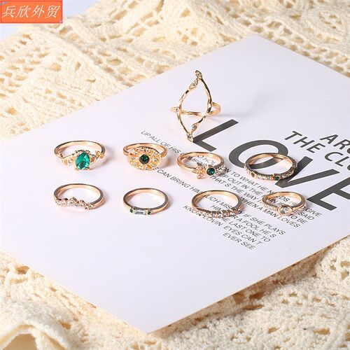 wish European Fashion Ring Set Creativity personality woman