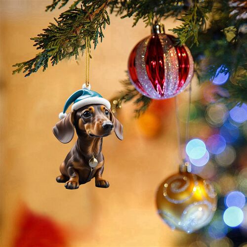 Cartoon Cute Dog 2023 Christmas Ornaments Hanging Decoration