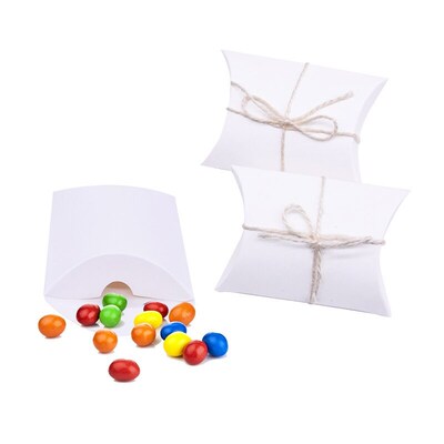 10/20/30Pcs Pillow Candy Box Kraft Paper Christmas Gift Pack