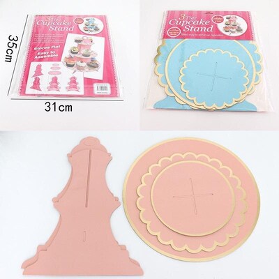 Three-Tiered Lace Paper Cake Stand Birthday Party Supplies