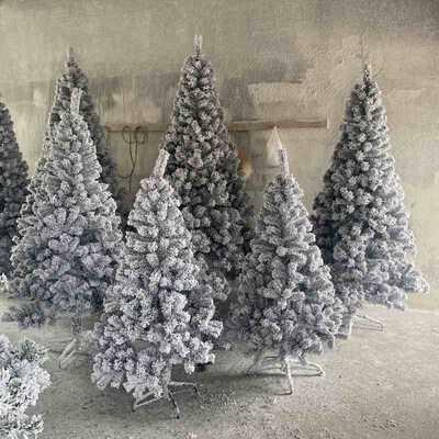 Christmas White Flocking Christmas ree 2/3/4 M Pvc Simulatio