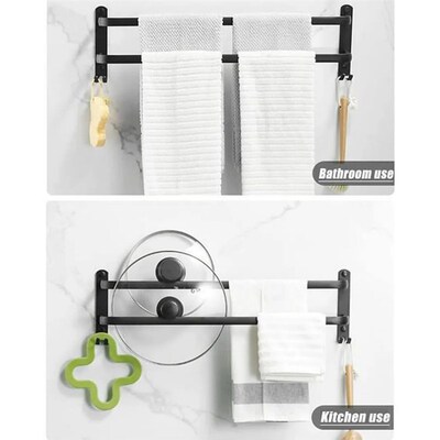 Towel Rack Bathroom 3 Layers Towel Holder Shower Rack Punch-