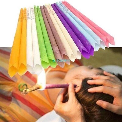 10 Pcs/5 Pairs Aromatherapy Ear Candle Wax Hollow Cone Shape