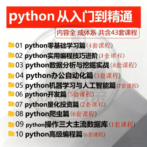 Python编程视频教程自学全套Py编程零基础入门到实战网络爬虫课程