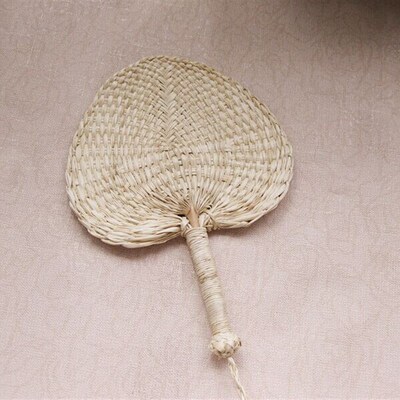 纯手工编制棕叶迷你小蒲扇文玩扇子装饰道具宝宝扇子