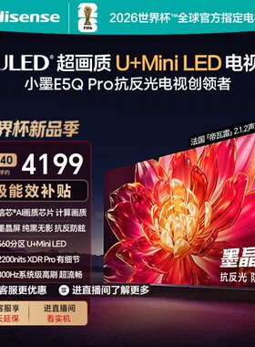 海信小墨E5Q Pro 65英寸 超画质U+MiniLED墨晶屏 智能语音电视机