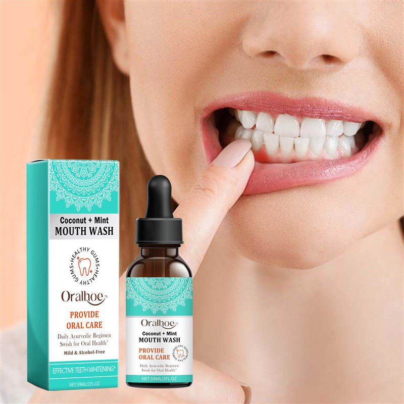 oralhoe Mouthwash for Cleaning Teeth Stains, Tobacco Stains,