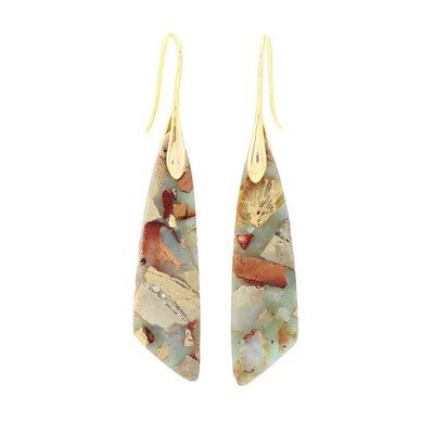 Bohemian Emperor Stone Geometric Pendant Earring Popular Nat