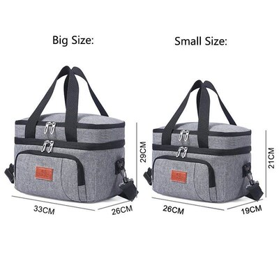 Multifunctional Double Layers Tote Cooler Lunch Bags for Wom