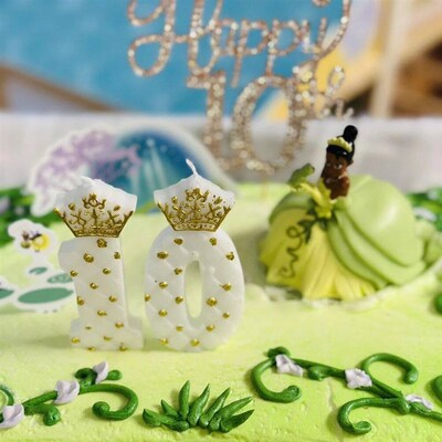 Number Crown Birthday Candle Princess Crown Themed Cake Cand