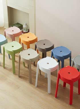 熟胶特厚塑料櫈子家用高登孑塑料店里用的塑料0斤塑料凳孑