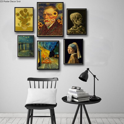 Great Painter Vincent Van Gogh Poster Kraft Paper Famous Oil