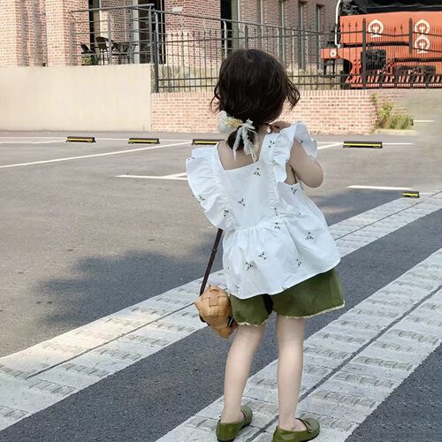 rens clothing girls suit spring and summer new rens cute d
