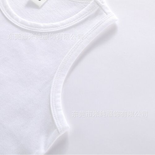 Childrens I-shaped Vest Cotton Casual Bottoming Shirt Sweat