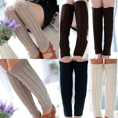 Women Knit Winter Leg Warmers Loose Socks Knit Leg Sleeve Kn