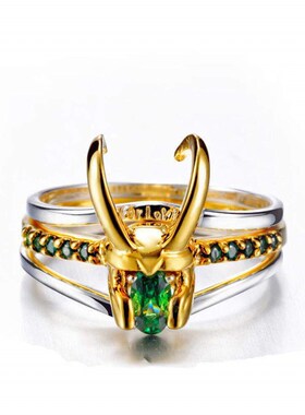 Hibiscus Chen Emerald Ring Womens Crystal Rocky Helmet Ring